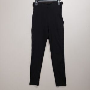 Zara Body Slimming Leggings Trousers Medium Black Side Zipper